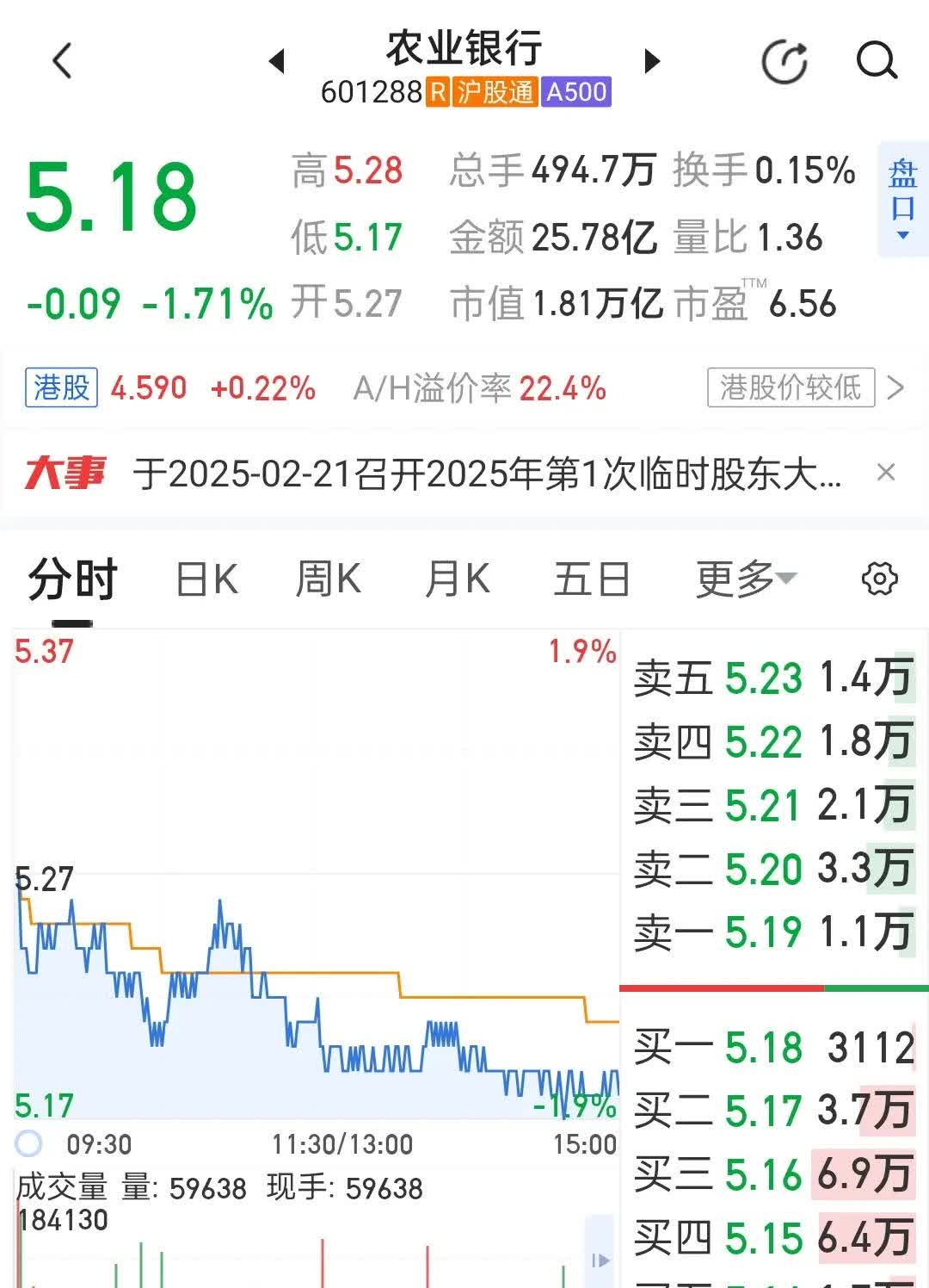 农业银行：2024年度末期A、H股分红将分别于2025年7月17日、8月27日派发